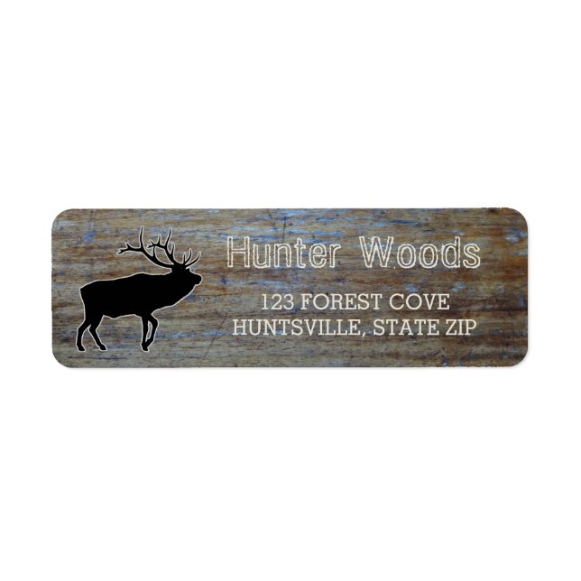 Rustikales Holz | Masculine Wildlife Elch Silhouet (Vorne)