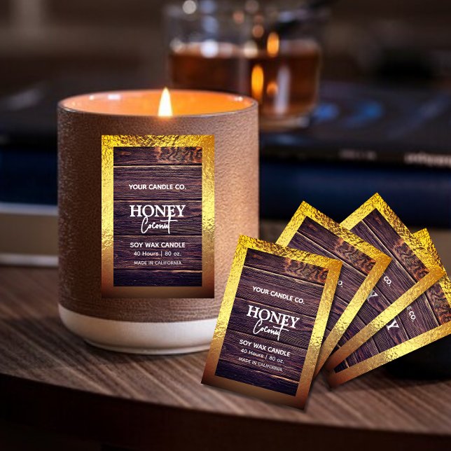 Rustikales Holz-Minimalistisches Schild für die Vo Lebensmitteletikett (Von Creator hochgeladen)