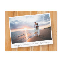 Rustikales Holz mit Fotovorlage | Save The Date
