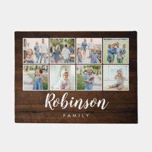 Rustikales Holz Mit Monogramm 8 Foto Familienkolle Fußmatte
