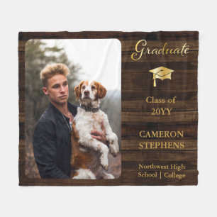 Rustikales Holz mit Tone Graduate Foto Fleecedecke