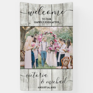Rustikales Holz Modernes Hochzeitsbild Foto Willko Banner