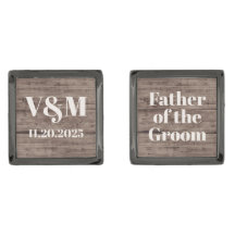 Rustikales Holz Monogram Hochzeitvater des Grooms