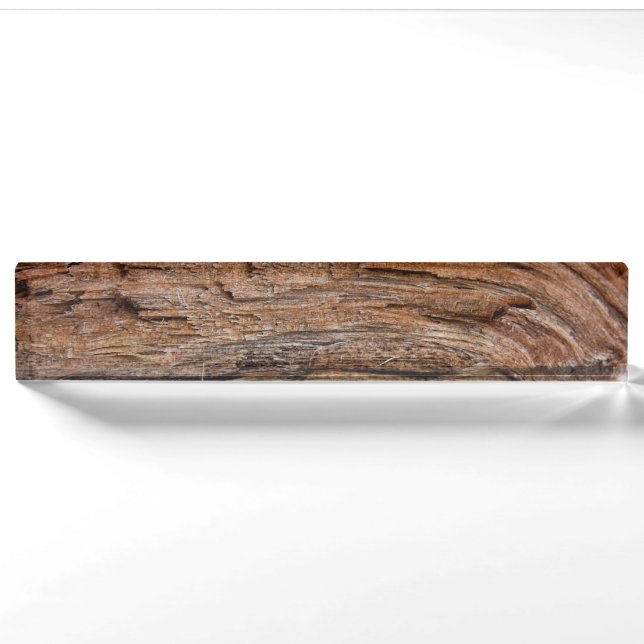 Rustikales Holz Namensplakette (Vorderseite)