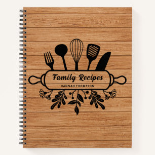 Rustikales Holz Personalisiert Lieblingsfamilienre Notizbuch
