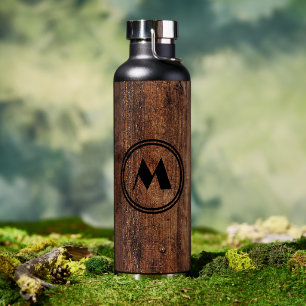 Rustikales Holz personalisierter Wärmeschwäscher Trinkflasche