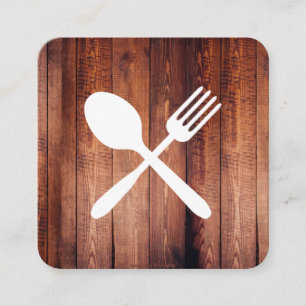 Rustikales Holz Quadratische Visitenkarte