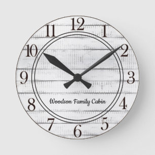 Rustikales Holz Runde Wanduhr