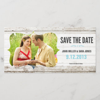 Rustikales Holz Save the Date