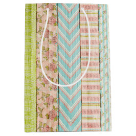 Rustikales Holz Shabby Hütte Blumenrosa Tee Party Mittlere Geschenktüte