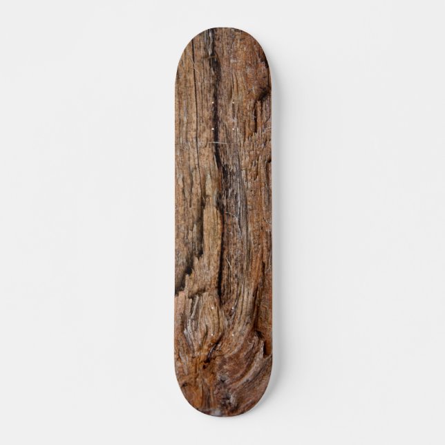 Rustikales Holz Skateboard (Vorne)