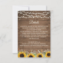Rustikales Holz Sonnenblumen Gipskraut Hochzeit