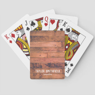 Rustikales Holz Spielkarten
