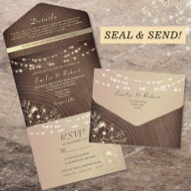 Rustikales Holz-Streichellicht Hochzeit