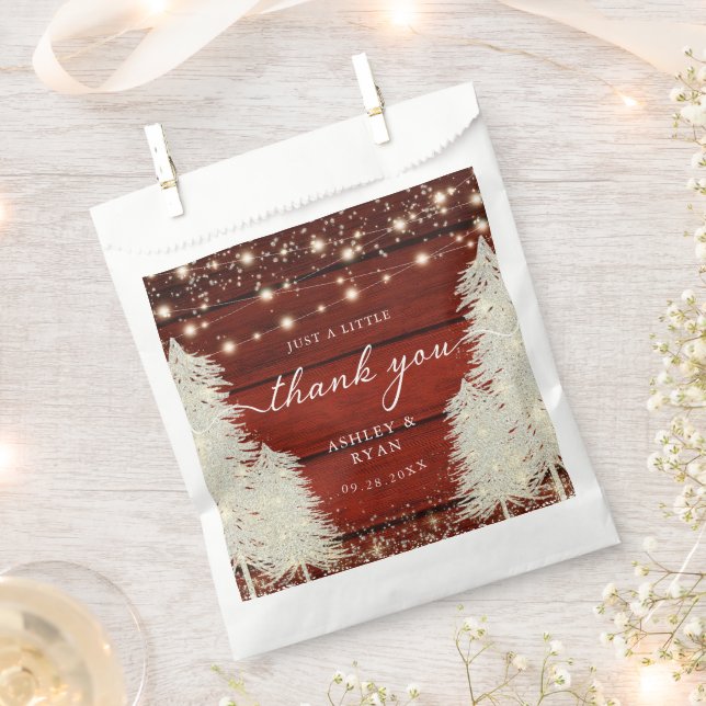 Rustikales Holz-String Lichter Bäume Hochzeit Viel Geschenktütchen (Ausgeschnitten)