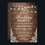 Rustikales Holz String Lights Bridge Party Einladung<br><div class="desc">Mit diesen vordefinierten Vorlagen können Sie Ihre Einladung ganz einfach so gestalten, dass Sie sie ganz individuell gestalten können. Für weitere Anpassungen klicken Sie bitte auf den Link "Weiter anpassen" und verwenden Sie unser benutzerfreundliches Designwerkzeug, um diese Vorlage zu ändern. Wenn Sie Thicker-Papiere / Matte Finish bevorzugen, können Sie den...</div>