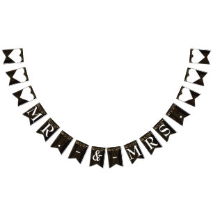 Rustikales Holz String Lights Mr. Wedding Wimpelkette