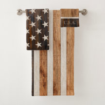Rustikales Holz Tone American Flag Horizontal