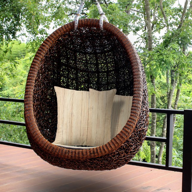 Rustikales Holz Tone Natürliches Kissen im Freien (Von Creator hochgeladen)