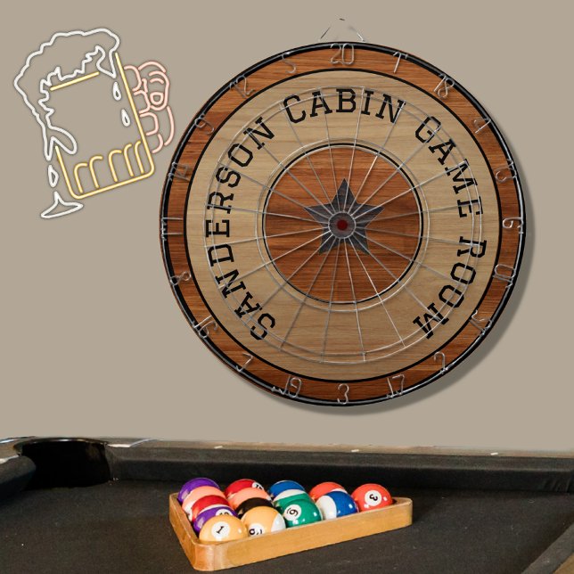 Rustikales Holz Tone Star Holzkörnchen Dartscheibe (Von Creator hochgeladen)