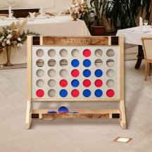 Rustikales Holz Tone Tan Fast Four Game