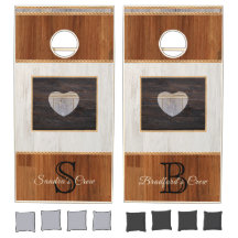 Rustikales Holz Tone Wedding Bride Groom Herz