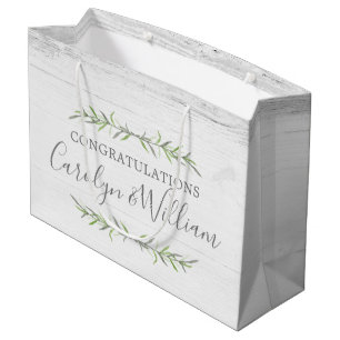 Rustikales Holz und Botanische Hochzeiten Herzlich Große Geschenktüte