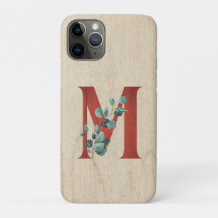 Rustikales Holz und Eukalyptus Letter M Case-Mate iPhone Hülle