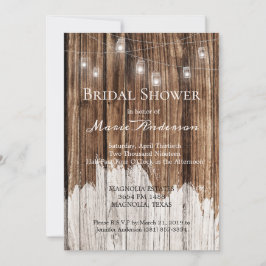 Rustikales Holz und Lanterns-Brautparty