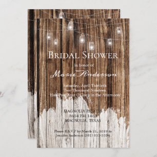 Rustikales Holz und Lanterns-Brautparty