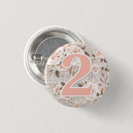 Rustikales Holz und Shabby Chic Rose 2. Geburtstag Button