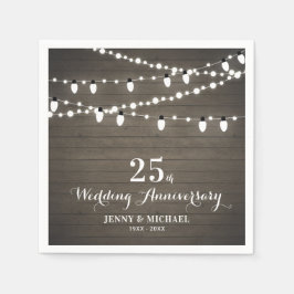 Rustikales Holz- und Streichellicht zum Hochzeitst Serviette