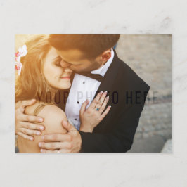 Rustikales Holz & Vintage Hochzeit Vielen Dank Postkarte