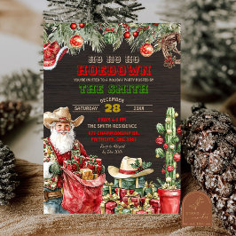 Rustikales Holz Weihnachtsfeiertag Weihnachtsfest Einladung