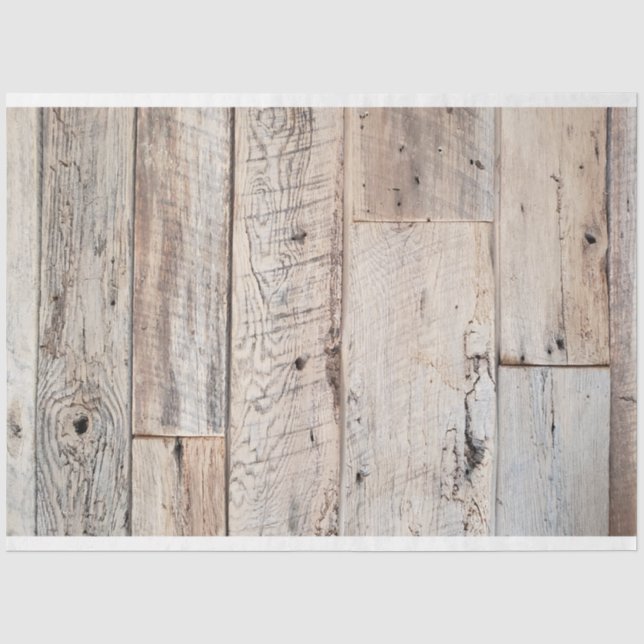 Rustikales Holzdekutationspapier Seidenpapier (Vorderseite)