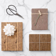 Rustikales Holzgeschenkpapier - Holzverpackungspap