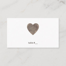 Rustikales Holzherz - Platzkarte