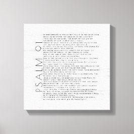 Rustikales Holzkörnchen Psalm 91 Kunstzeichen Leinwanddruck