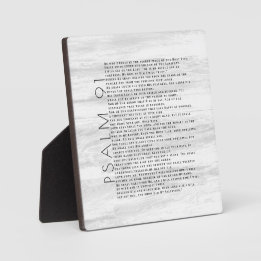 Rustikales Holzkörnchen Psalm 91 Zeichen Fotoplatte