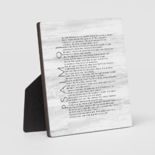 Rustikales Holzkörnchen Psalm 91 Zeichen Fotoplatte