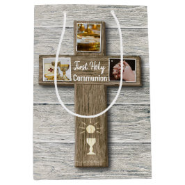 Rustikales Holzkreuz Erste Heilige Kommune Mittlere Geschenktüte