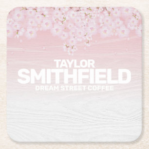 Rustikales Holzkreuz Rechteckiger Pappuntersetzer