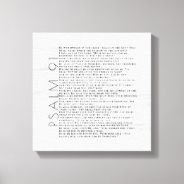 Rustikales Holzstruktur-Psalm-91-Kunstschild Leinwanddruck