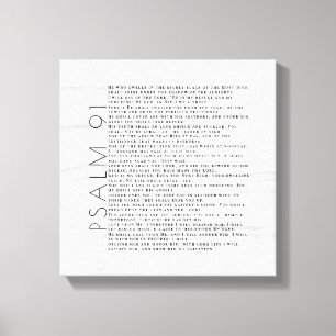 Rustikales Holzstruktur-Psalm-91-Kunstschild Leinwanddruck