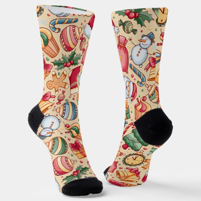 Rustikales hübsches Retro Gingerbread Ornament Bei Socken (Gewinkelt)