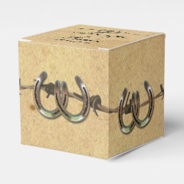 Rustikales Hufeisen-Gastgeschenk Hochzeit Geschenkschachtel
