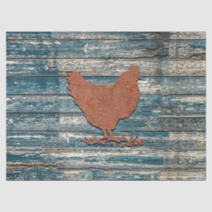 Rustikales Huhn (rostig) Seidenpapier