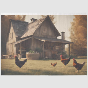 Rustikales Hühnerdekouapge 18 lbs Seidenpapier