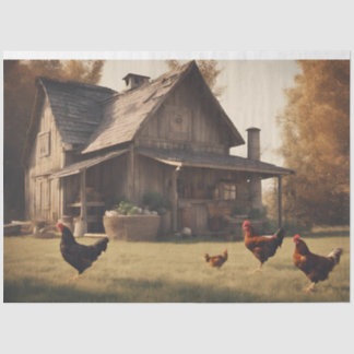 Rustikales Hühnerdekouapge 18 lbs Seidenpapier