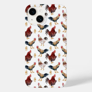 Rustikales Hühnermuster Case-Mate iPhone 14 Hülle